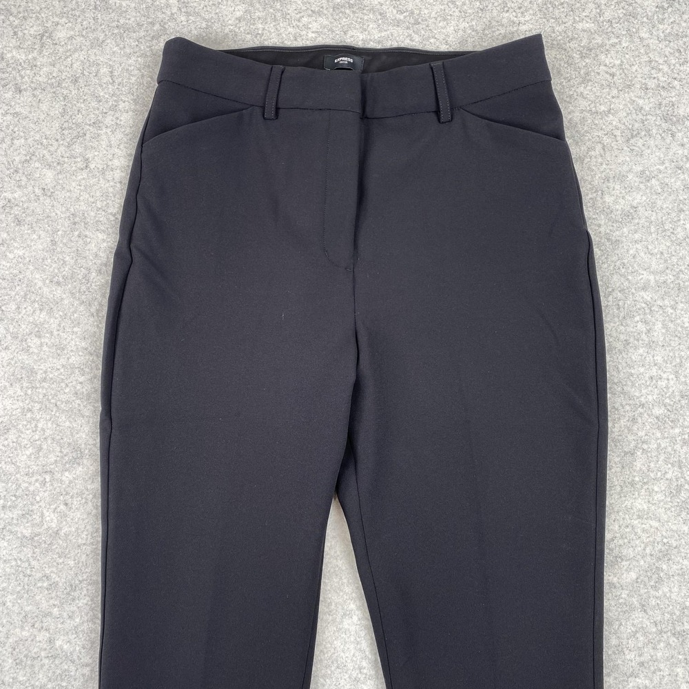 Express Editor Dress Pants Womens 8R (30x28) Black Straight Leg Stretch Work